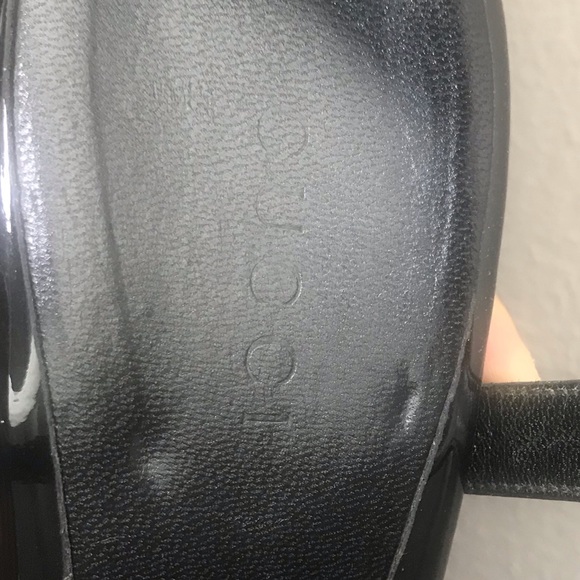 Gucci Black Patent Espadrille Wedge Sandals - Picture 8 of 8